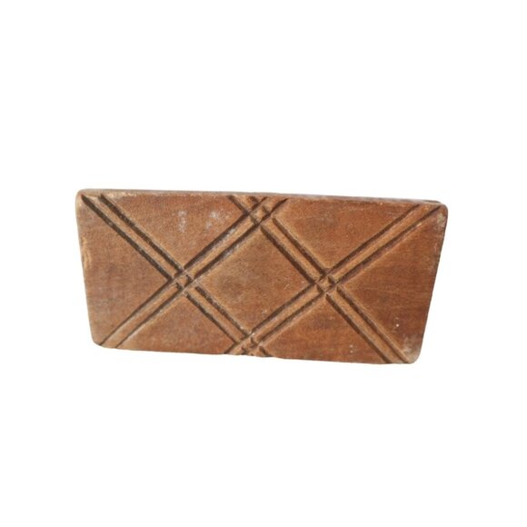 Antique Wood Butter Press Mold Farmhouse Kitchen Rustic Primitive Kitchen Decor - Picture 7 of 8